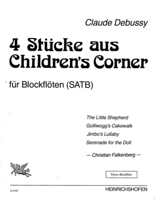 Children's Corner (4 Pieces Arranged For Recorder Quartet)