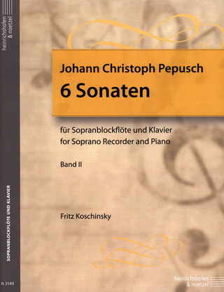 6 Sonatas In 2 Volumes (PEPUSCH JOHANN CHRISTOPH)