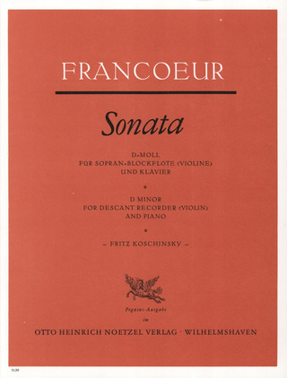 Sonata D Minor (FRANCOEUR FRANCOIS)