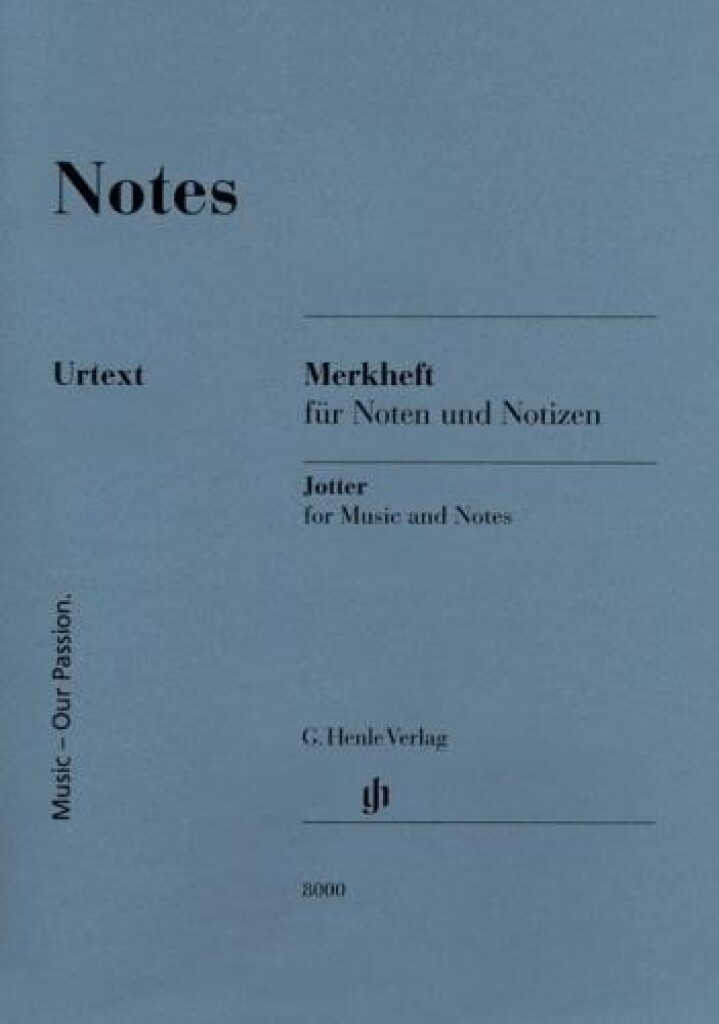 Notes, large Cahier de Musique