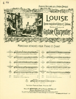 Louise N04Ter Air De Louise Mezzo-Soprano/Pno Francais (CHARPENTIER GUSTAVE)