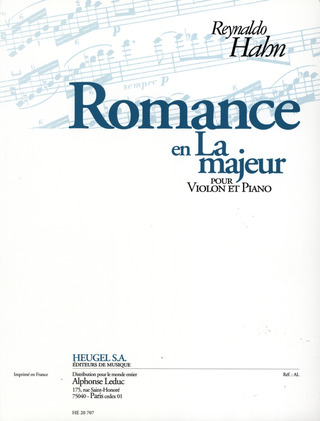 Romance En La Majeur (HAHN)