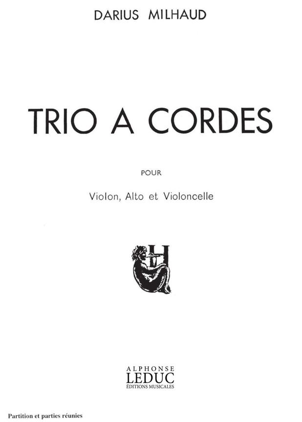 Trio A Cordes N01 (MILHAUD DARIUS)