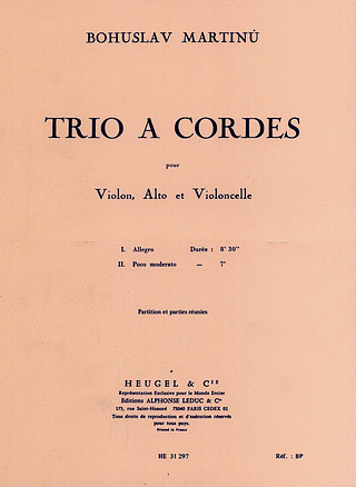 Trio (MARTINU BOHUSLAV)