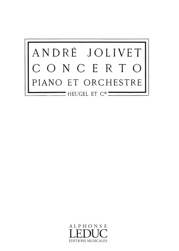 Concerto Piano Et Orchestre/ (JOLIVET ANDRE)