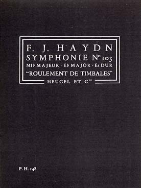 Symphonie N0103 (1) 'Roulement De Timbales' Mib Maj Partition In 16 Poche Ph148 (HAYDN FRANZ JOSEF)