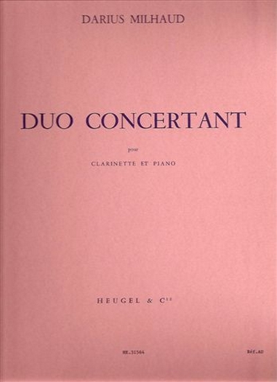 Duo Concertant (MILHAUD DARIUS)
