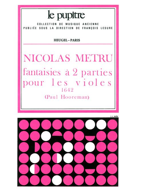 Fantaisie A 2 Parties Pour Les Violes Partition Lp47 (METRU / HOOREMAN)