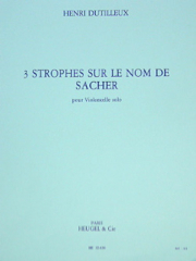 3 Strophes Sur Le Nom De Paul Sacher Violoncelle Seul (DUTILLEUX HENRI)