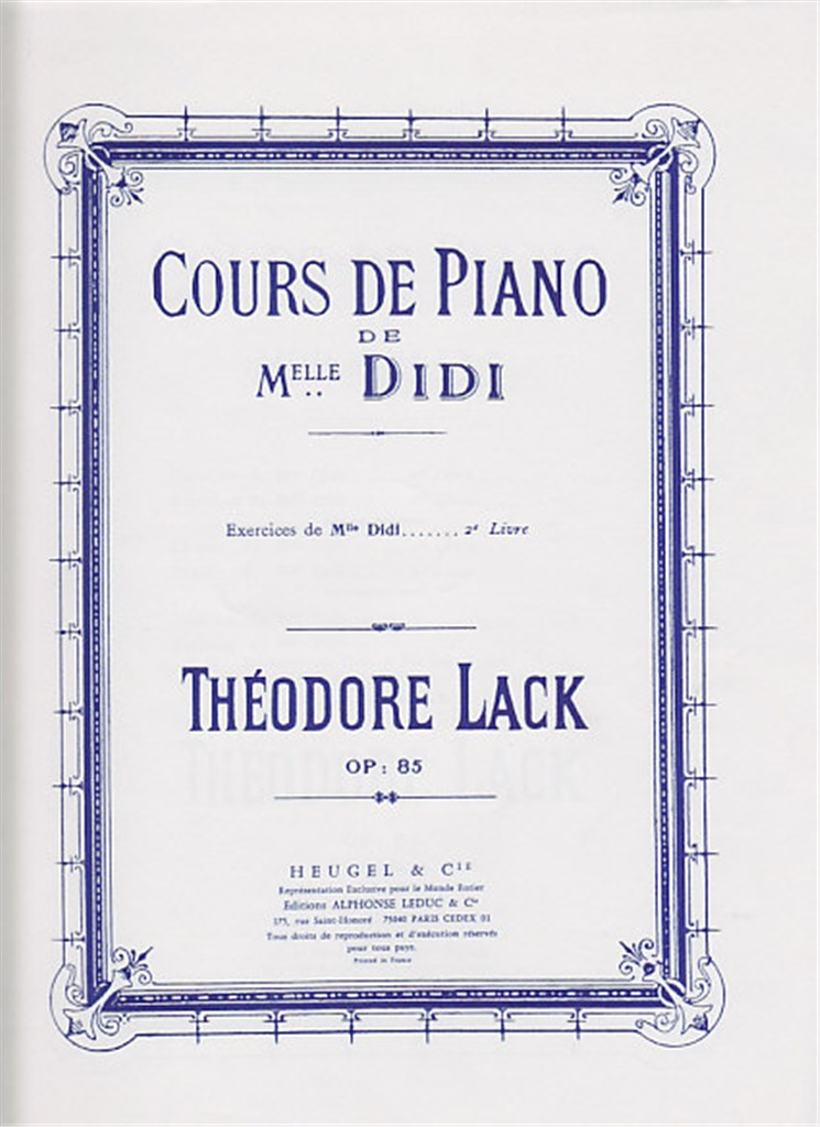 Cours De Piano De Melle Didi Preludes (LACK THEODORE)