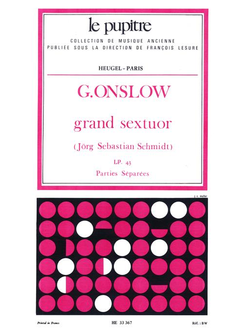 Grand Sextuor Op. 77Bis (Pno/Clar (ONSLOW GEORGE / SCHMIDT)