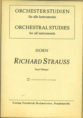 Orchesterstudien Für Horn, Heft 14