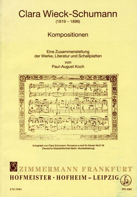 Werkverzeichnis - Clara Wieck-Schumann