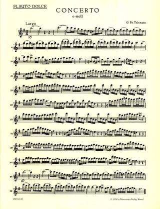 Konzert Für Altblockflöte, Flöte, Streicher Und Basso Continuo