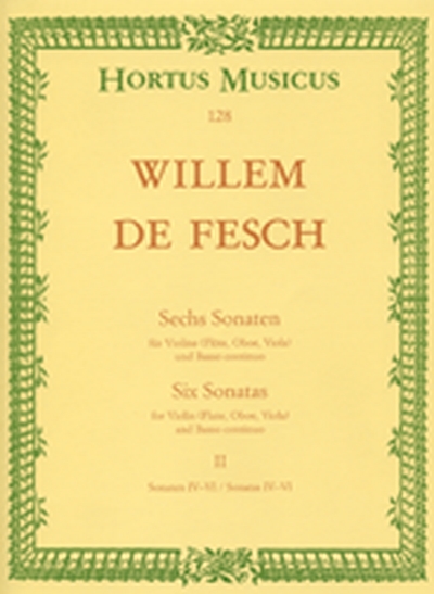 6 Sonaten Für Violine (Flöte, Oboe, Viola, Alt-Viola Da Gamba) Undbasso Continuo. Heft 2