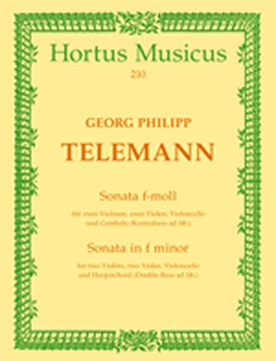 Sonate Für 2 Violinen, 2 Violen, Violoncello Und Basso Continuo (TELEMANN GEORG PHILIPP)