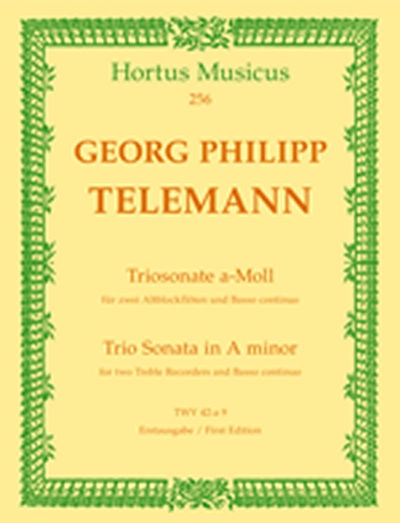 Triosonate Für Zwei Altblockflöten Und Basso Continuo (TELEMANN GEORG PHILIPP)