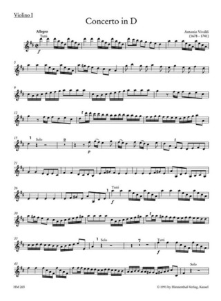 Konzert Für Flöte, Streicher Und Basso Continuo (VIVALDI ANTONIO)