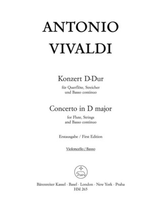 Konzert Für Flöte, Streicher Und Basso Continuo (VIVALDI ANTONIO)