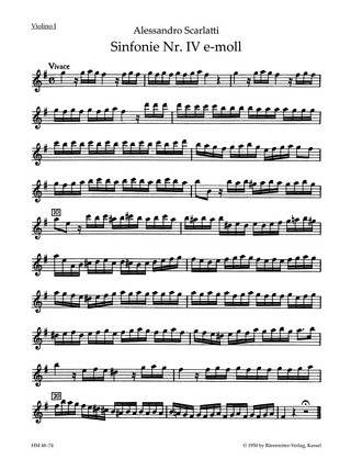 Sinfonia IV (SCARLATTI ALESSANDRO)