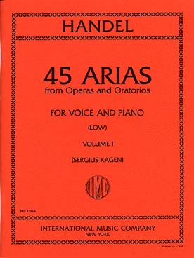 45 Arias From Operas And Oratorios, Vol.1 (Low) (HAENDEL GEORG FRIEDRICH)