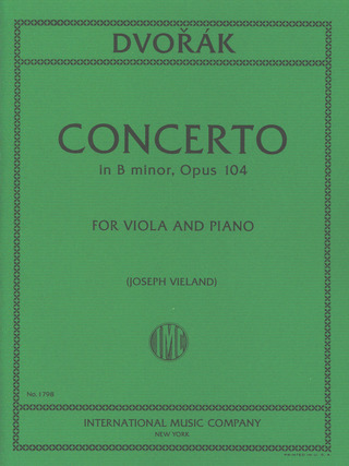 Cello Concerto Op. 104 Vla Pft R