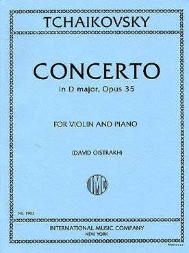 Concerto Dmaj Op. 35 Vln Pft (TCHAIKOVSKI PIOTR ILITCH)