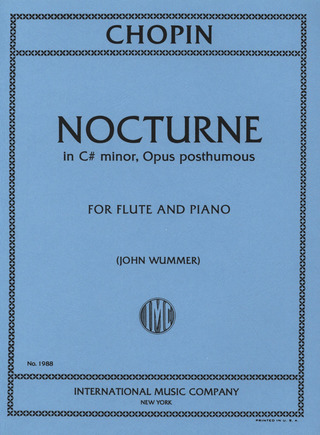 Nocturne Cs Min Op. Posth Fl Pf