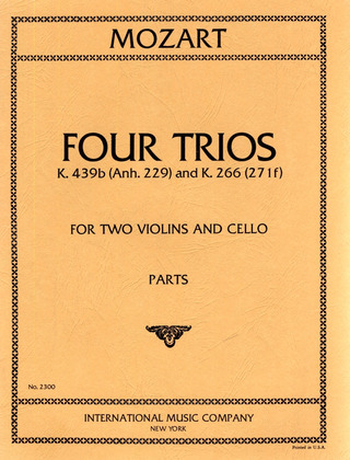 4 Trios 2Vln Vc Parts