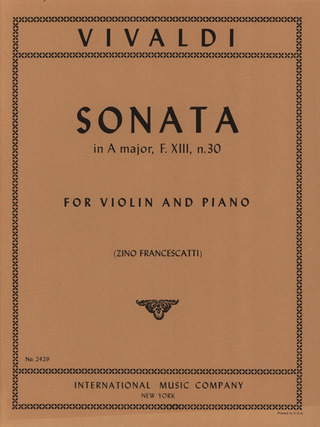 Sonata Amaj Vln Pft (VIVALDI ANTONIO)