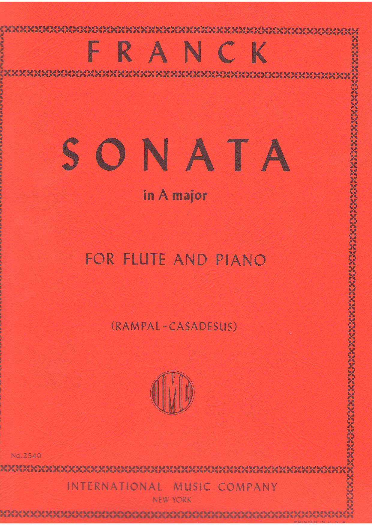 Sonata A Maj Fl Pft