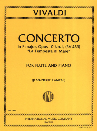 Concerto F Maj Fl Pft Red (VIVALDI ANTONIO)