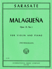 Malaguena Op. 21 1 Vln Pft (SARASATE PABLO DE)