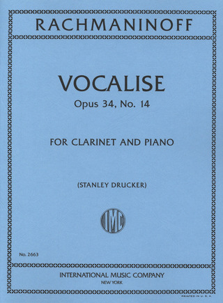 Vocalise Op. 34/14 Clar-A Pft
