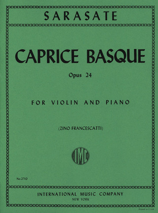Caprice Basque Op. 24 Vln Pft