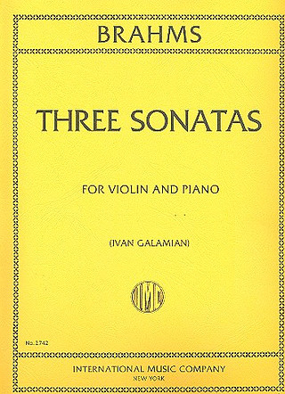 3 Sonatas Op. 78/100/108 Vln