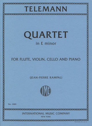 Quartet Emin Fl Vc Vln Pft (TELEMANN GEORG PHILIPP)