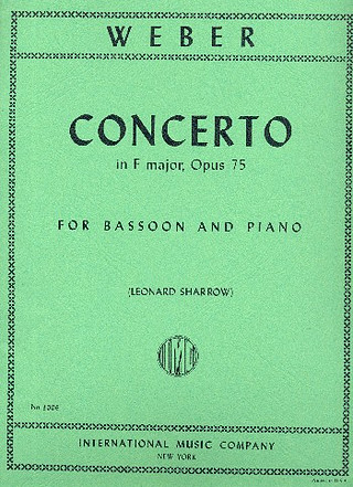 Concerto Fmaj Op. 75 Bsn Pft.Red (WEBER)