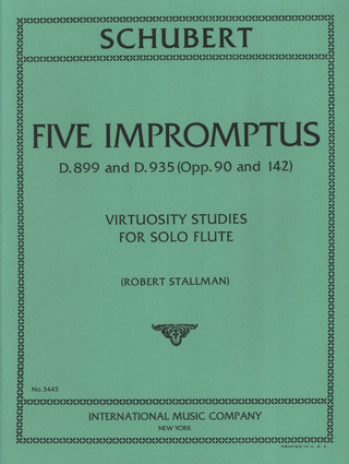5 Impromptus Op. 90 And 91 S.Fl (SCHUBERT FRANZ)