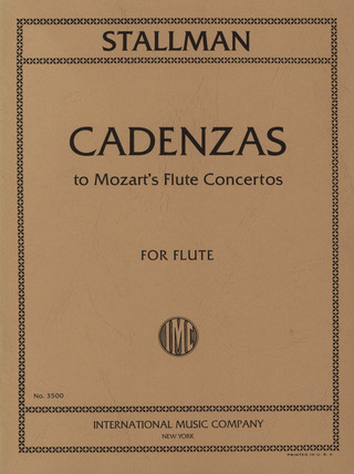 Cadenzas To Mozart's Fl Conc (STALLMAN ROBERT)