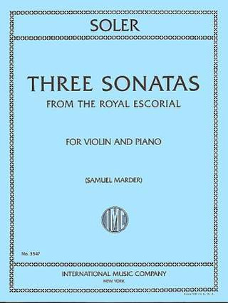 3 Sonatas From Royal Escorial