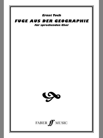 Fuge Aus Der Geographie. SATB Unacc. (TOCH ERNST)