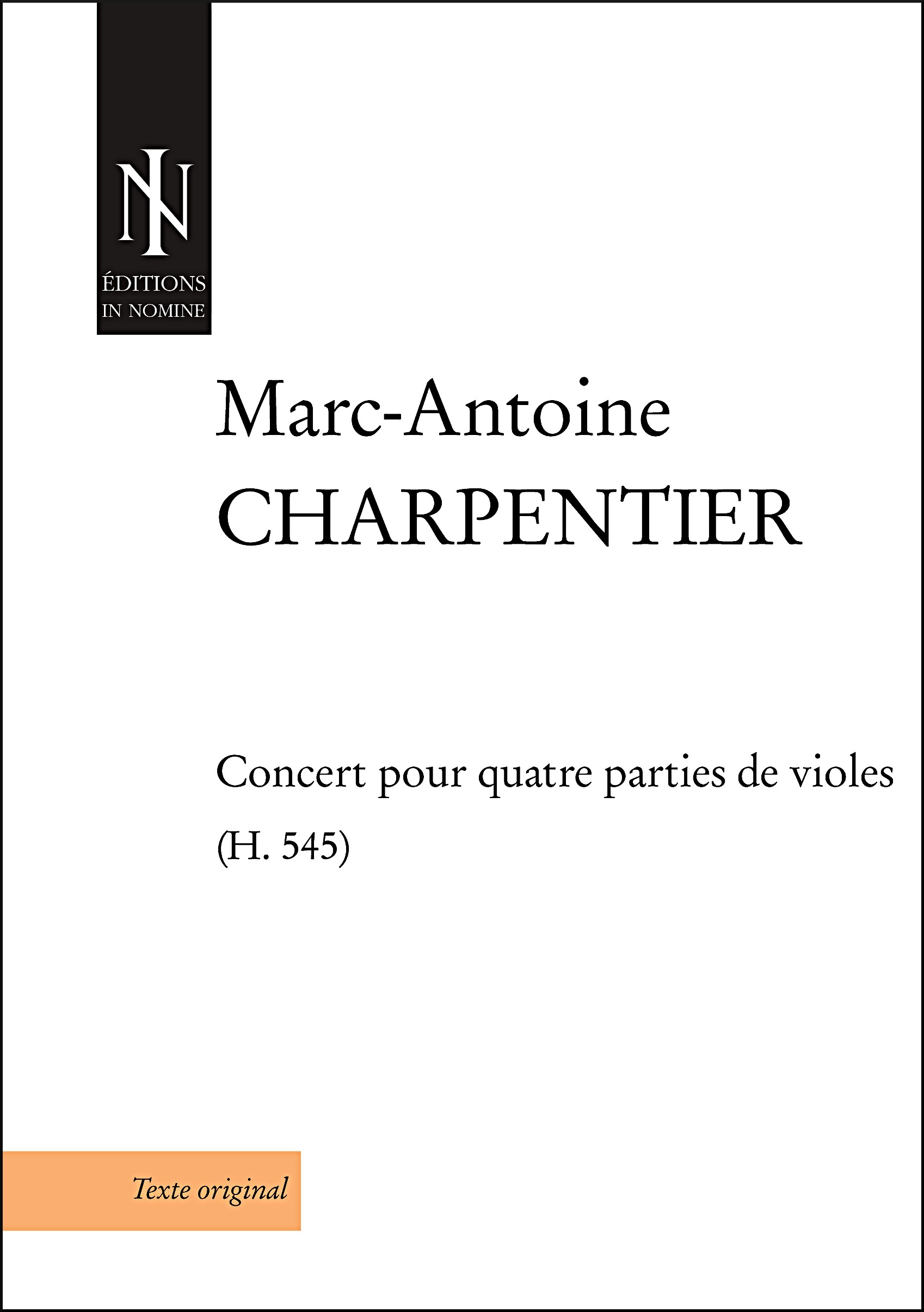 Concert Pour Quatre Parties De Violes (H.545)