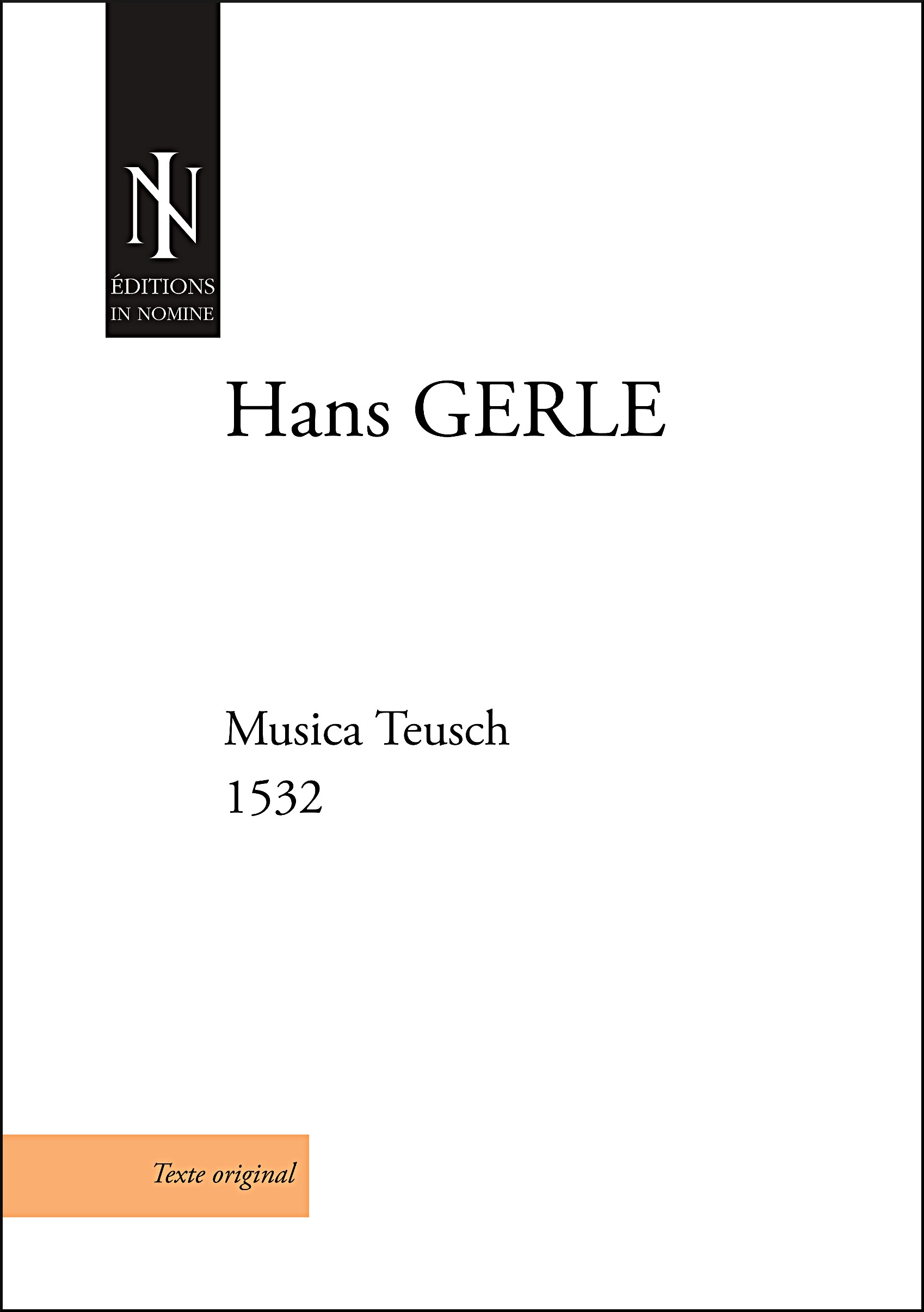 Musica Teusch (1532) (GERLE HANS)