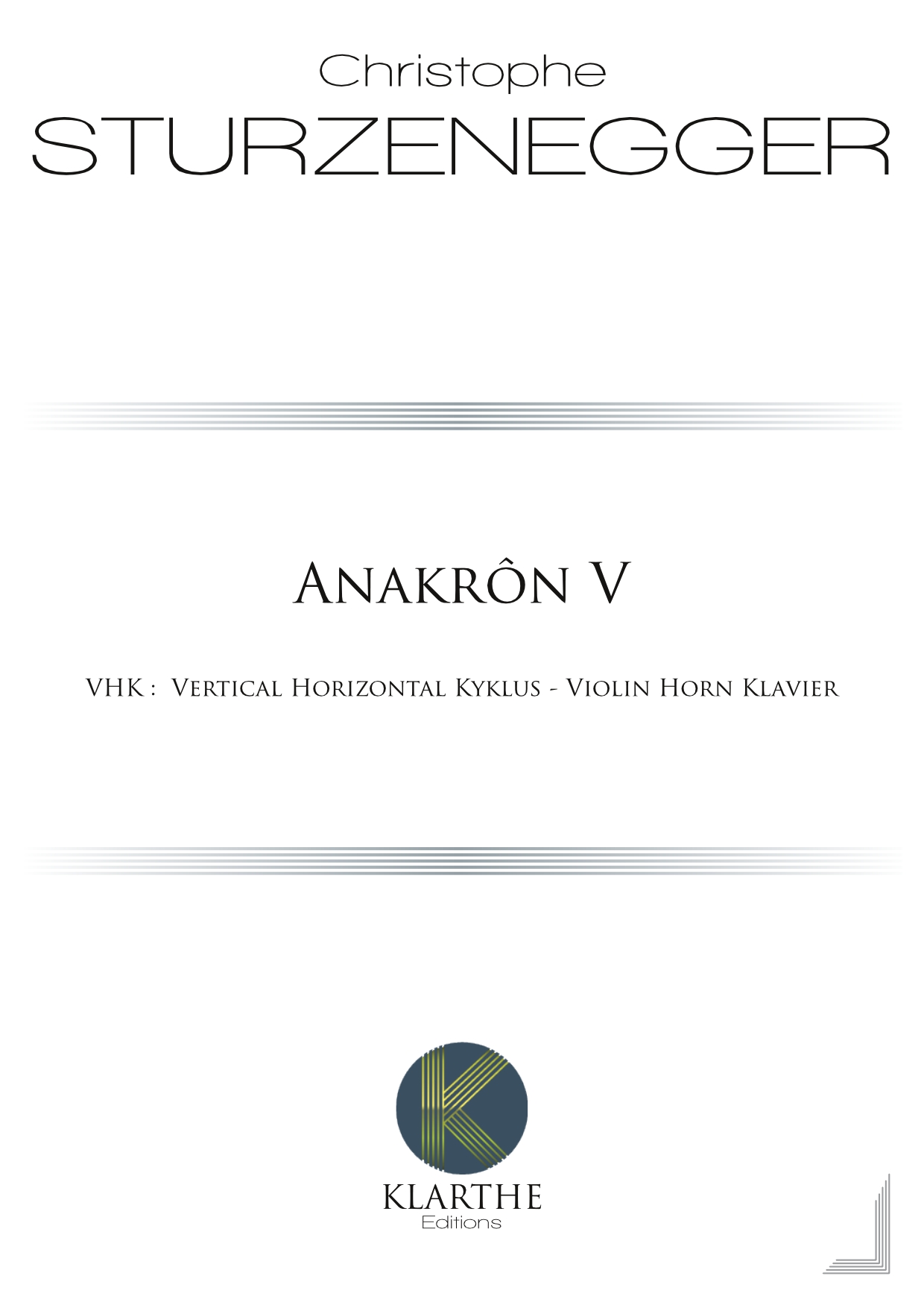 Anakr�n V (STURZENEGGER CHRISTOPHE)