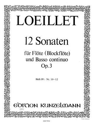 12 Flûte Sonatas, In 4 Volumes, Vol.4