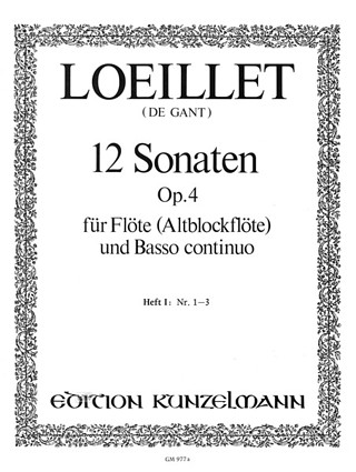 12 Flûte Sonatas Op. 4, Vol.1