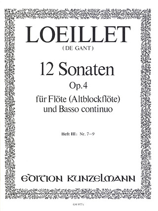 12 Flûte Sonatas Op. 4, Vol.3