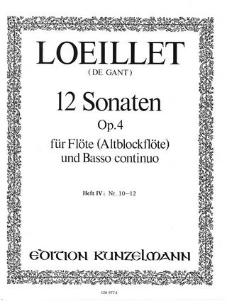 12 Flûte Sonatas Op. 4, Vol.4