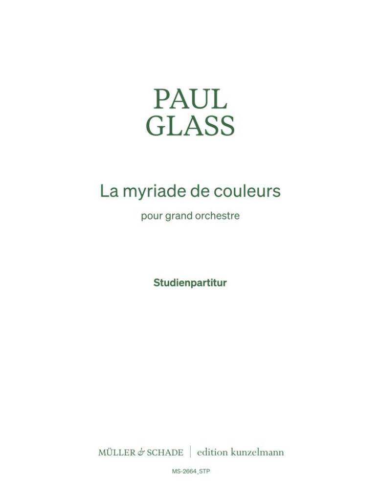 La myriade de couleurs (GLASS PAUL)